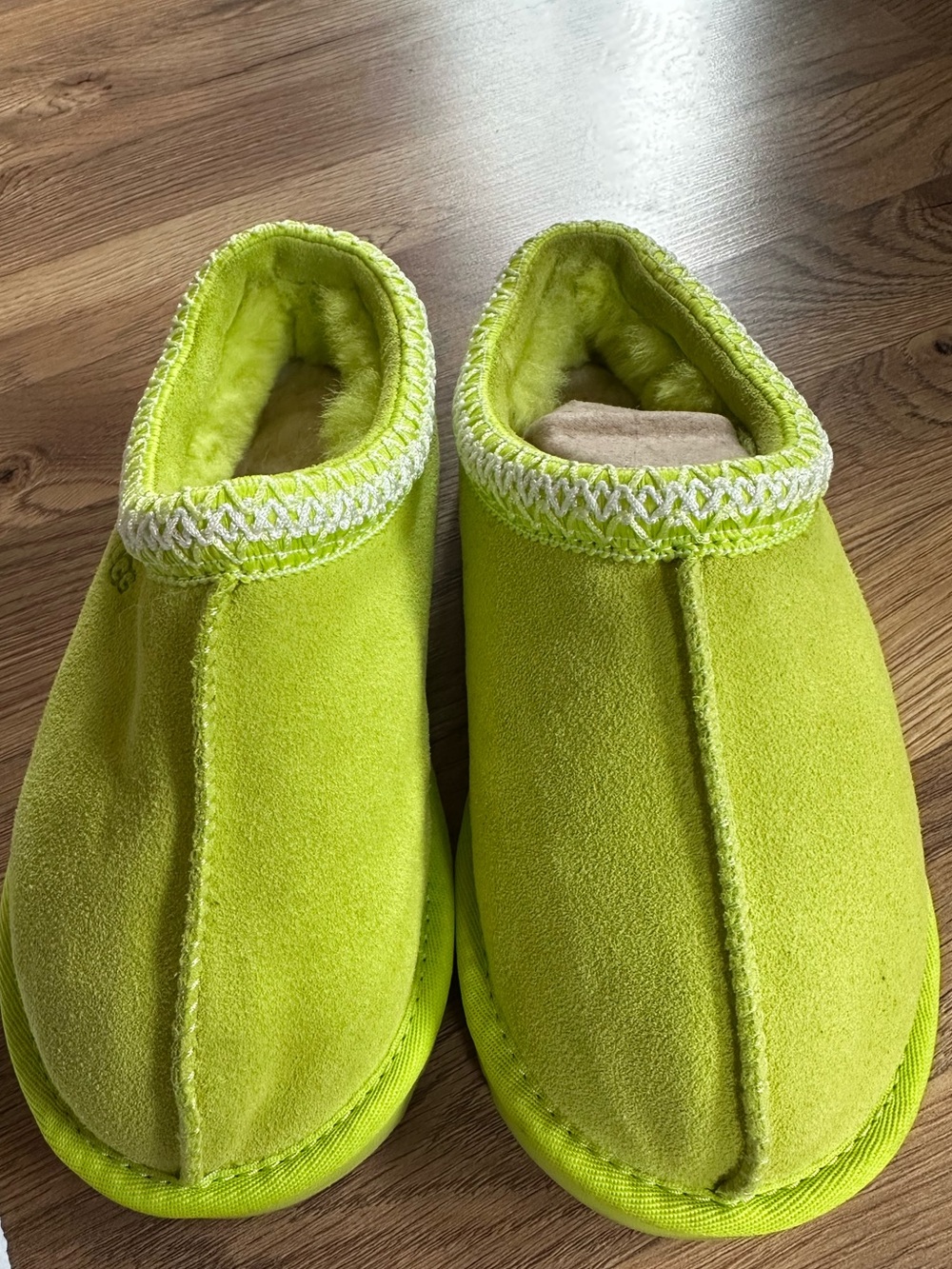 UGG Neon Lime Slip-On Soles